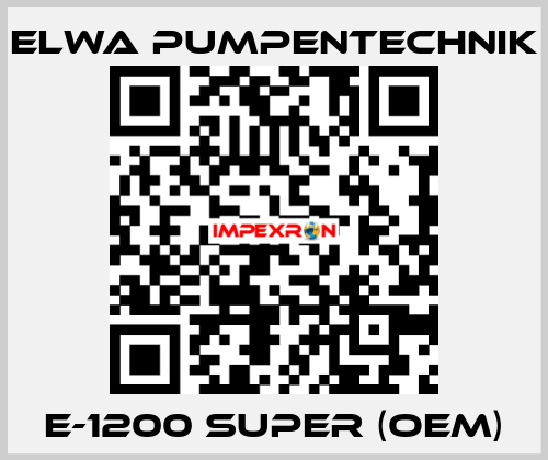 E-1200 SUPER (OEM) ELWA PUMPENTECHNIK