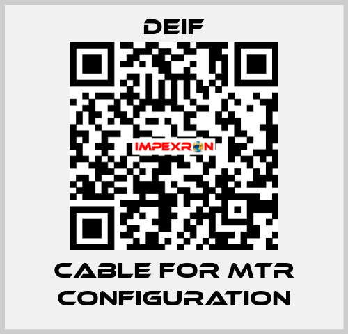 Cable for MTR configuration Deif