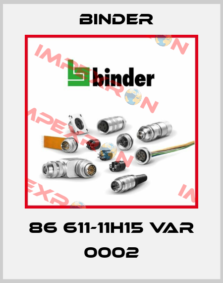 86 611-11H15 VAR 0002 Binder