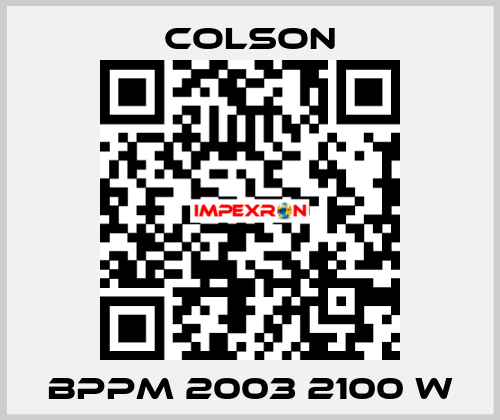 BPPM 2003 2100 W Colson