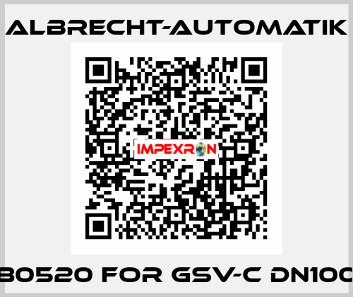 80520 for GSV-C DN100 Albrecht-Automatik
