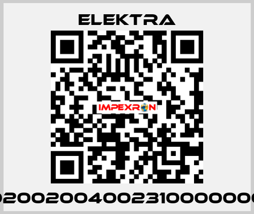 02002004002310000000 ELEKTRA
