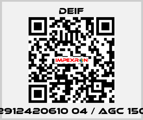 2912420610 04 / AGC 150 Deif