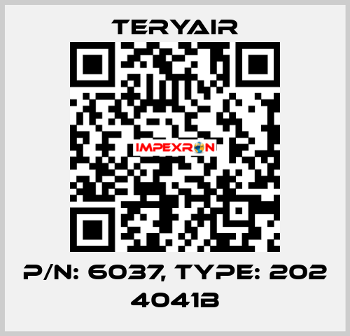 P/N: 6037, Type: 202 4041B TERYAIR