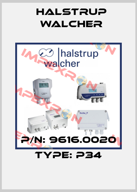 P/N: 9616.0020 Type: P34 Halstrup Walcher