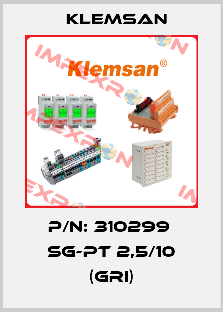 P/N: 310299  SG-PT 2,5/10 (GRI) Klemsan