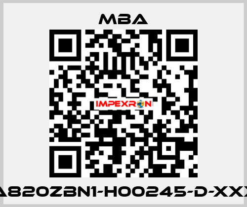 MBA820ZBN1-H00245-D-XXXXX MBA