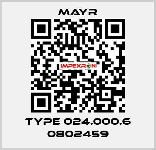 Type 024.000.6 0802459 Mayr