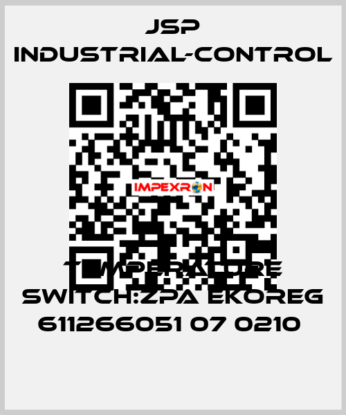 TEMPERATURE SWITCH:ZPA EKOREG 611266051 07 0210  JSP Industrial-Control
