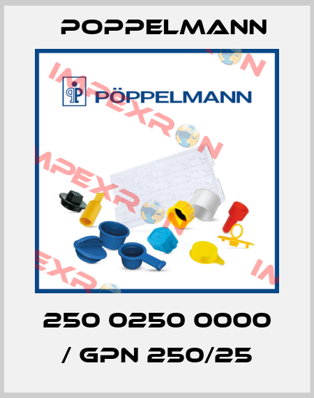 250 0250 0000 / GPN 250/25 Poppelmann