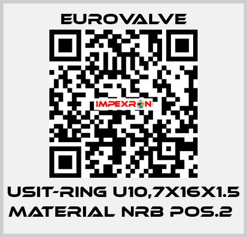 USIT-RING U10,7X16X1.5 MATERIAL NRB POS.2  Eurovalve