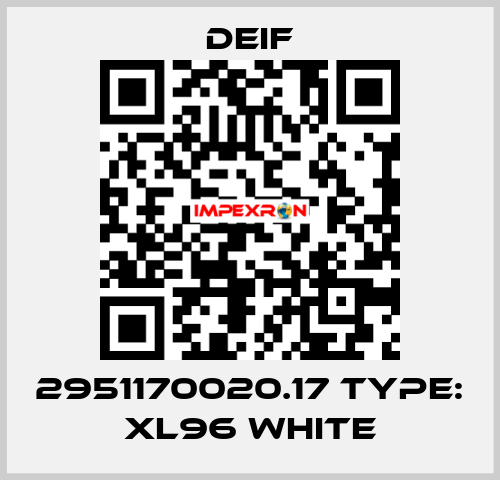 2951170020.17 Type: XL96 white Deif