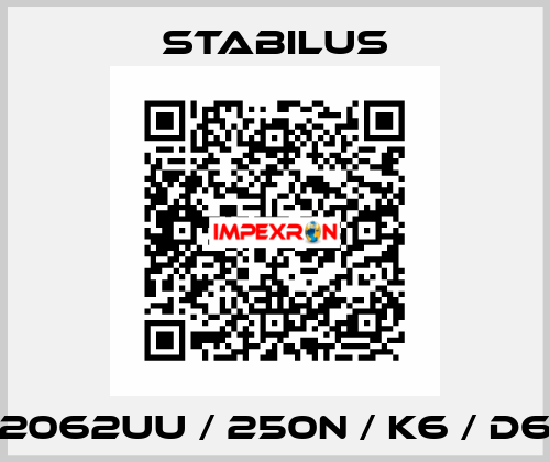 2062UU / 250N / K6 / D6 Stabilus