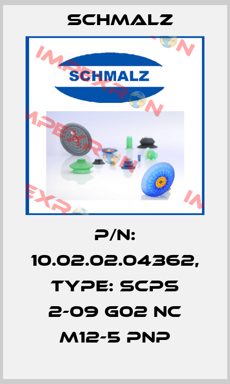 P/N: 10.02.02.04362, Type: SCPS 2-09 G02 NC M12-5 PNP Schmalz