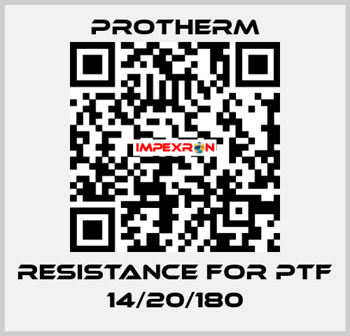 resistance for PTF 14/20/180 PROTHERM