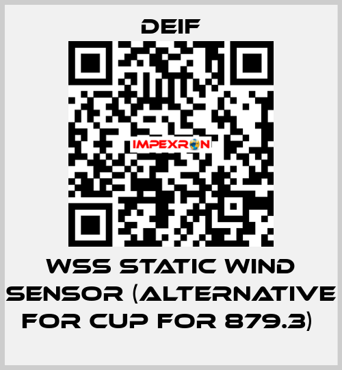 WSS STATIC WIND SENSOR (ALTERNATIVE FOR CUP FOR 879.3)  Deif