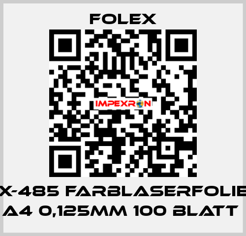 X-485 FARBLASERFOLIE A4 0,125MM 100 BLATT  Folex