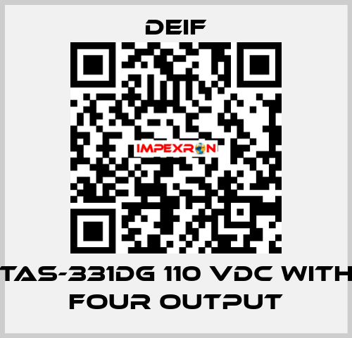 TAS-331DG 110 VDC with four output Deif