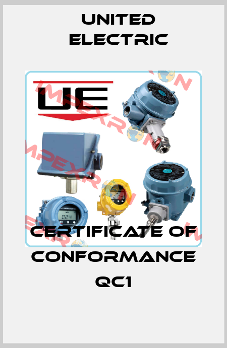Certificate of Conformance QC1 United Electric