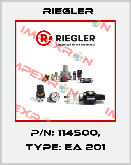 P/N: 114500, Type: EA 201 Riegler