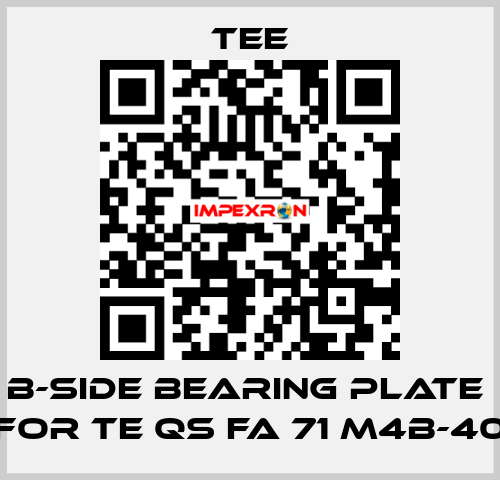 B-side bearing plate  for TE QS FA 71 M4B-40 TEE