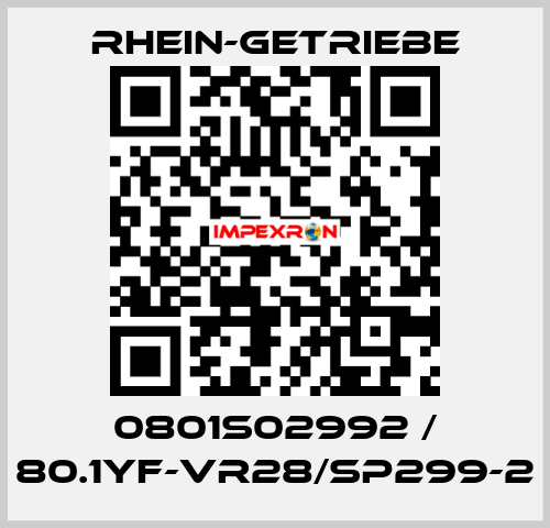 0801S02992 / 80.1YF-VR28/Sp299-2 Rhein-Getriebe