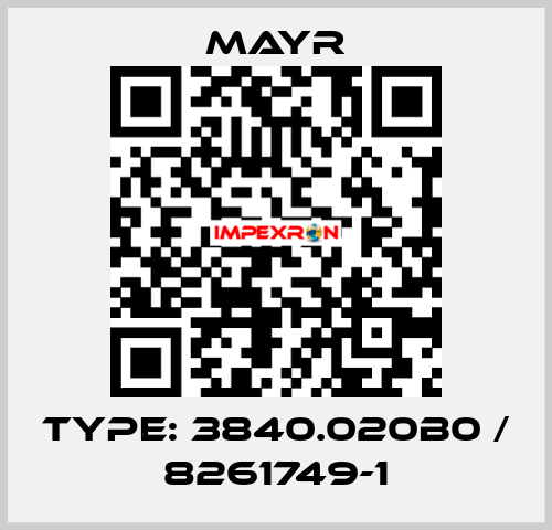 Type: 3840.020B0 / 8261749-1 Mayr