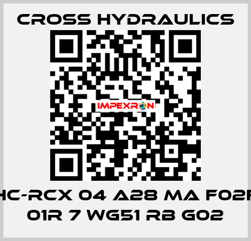 HC-RCX 04 A28 MA F02F 01R 7 WG51 RB G02 Cross Hydraulics