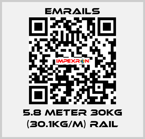 5.8 meter 30Kg (30.1Kg/m) Rail EMRAILS