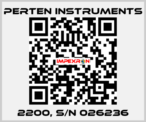 2200, s/n 026236 Perten Instruments