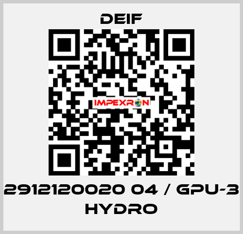 2912120020 04 / GPU-3 Hydro Deif