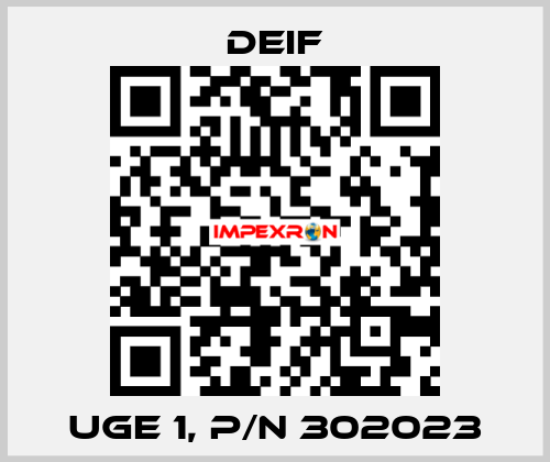 UGE 1, p/n 302023 Deif