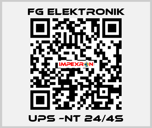 UPS –NT 24/4S FG ELEKTRONIK