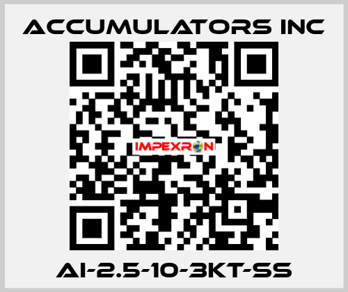 AI-2.5-10-3KT-SS ACCUMULATORS INC