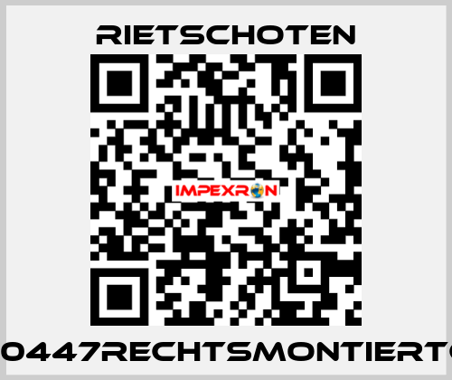 300/45910447RECHTSMONTIERTGMRSP/T RIETSCHOTEN