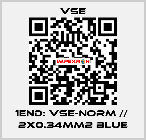 1END: VSE-NORM //  2X0.34MM2 Blue VSE