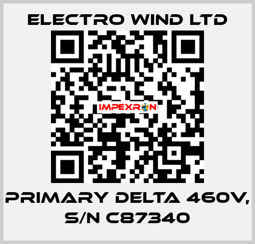 Primary Delta 460V, s/n C87340 Electro Wind Ltd
