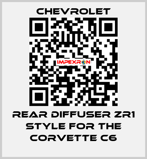 Rear diffuser ZR1 style for the Corvette C6 Chevrolet