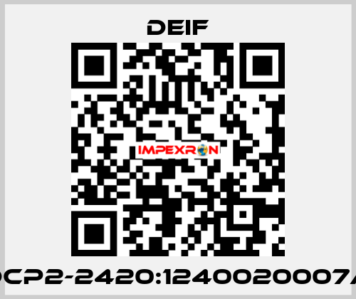 DCP2-2420:1240020007A Deif