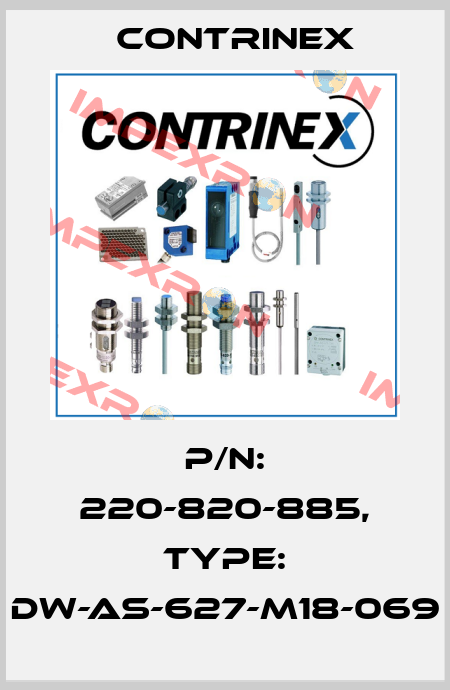 p/n: 220-820-885, Type: DW-AS-627-M18-069 Contrinex