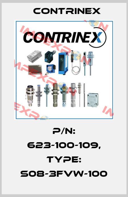 p/n: 623-100-109, Type: S08-3FVW-100 Contrinex