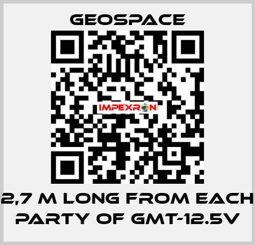 2,7 M LONG FROM EACH PARTY OF GMT-12.5V GeoSpace