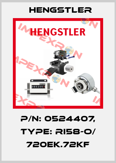 p/n: 0524407, Type: RI58-O/ 720EK.72KF Hengstler