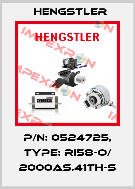 p/n: 0524725, Type: RI58-O/ 2000AS.41TH-S Hengstler