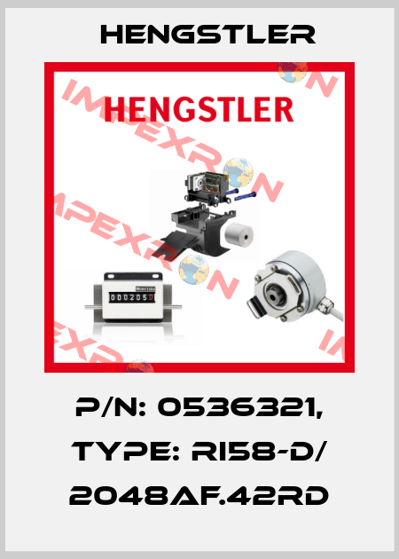 p/n: 0536321, Type: RI58-D/ 2048AF.42RD Hengstler