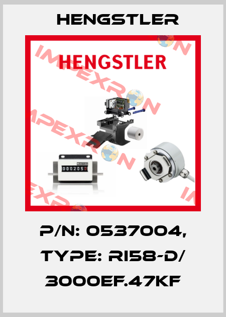 p/n: 0537004, Type: RI58-D/ 3000EF.47KF Hengstler