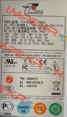 7060 / P1H-5400V ZIPPY TECHNOLOGY CORP.