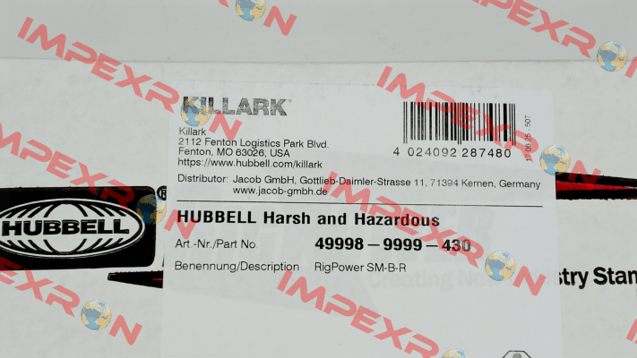 SM-B-R COLOR RED Hubbell