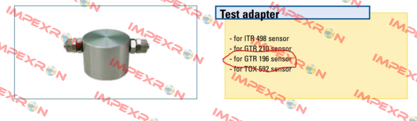 Flow adapter for GTR 196  Ados