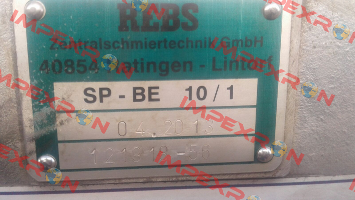 SP-BE 10  Rebs Zentralschmiertechnik